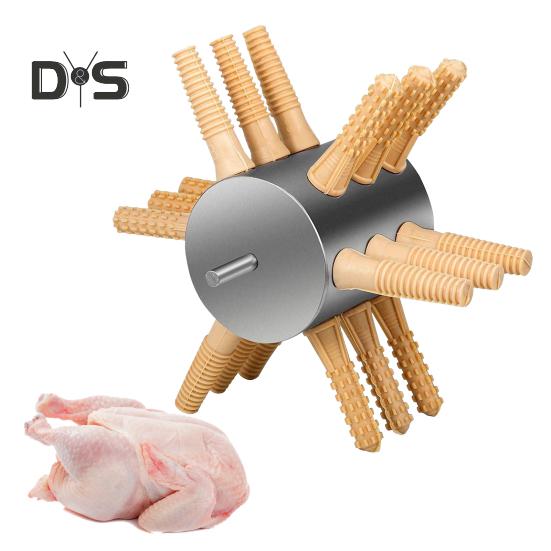 Spennatore per polli, macchina per spiumatura di pollame, spiumatrice in acciaio inox con dita in gomma, strumento per la spiumatura di pollame facile e sicuro