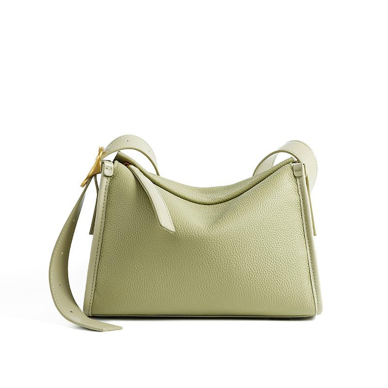 TOGO Top Layer Cowhide New Lazy Style High-end Single Shoulder Crossbody Bag Versatile Large Capacity Leather Pillow Bag For Women