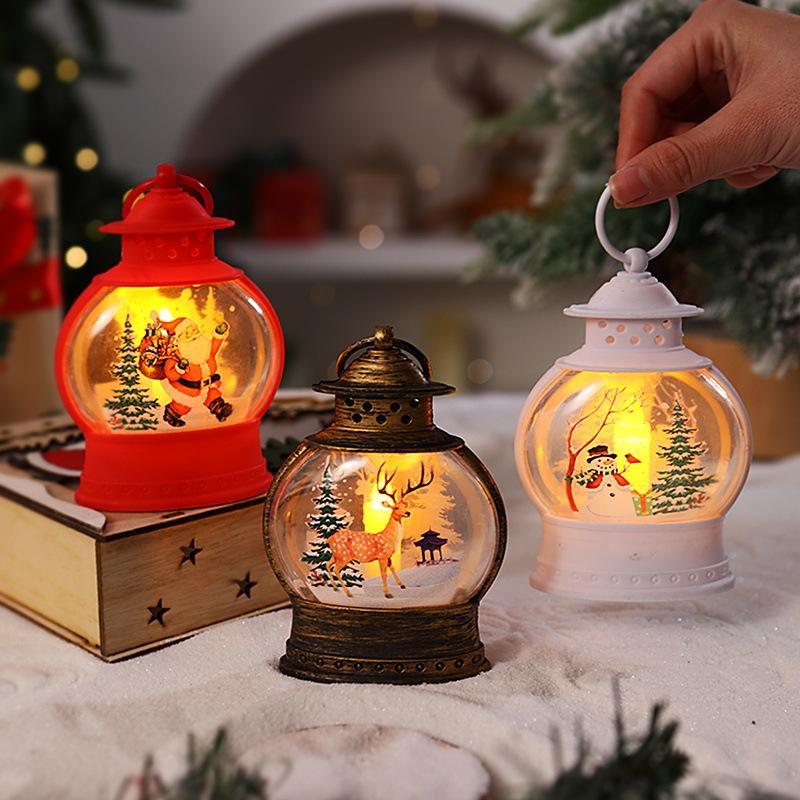 Christmas Night Light Electronic Wind Lamp Oval Pony Lamp Electronic Candle Lamp Toy Decorative Candle Lamp