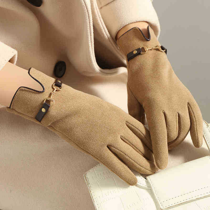 Gloves Women's Winter Velvet Cold Warm Gloves Riding Driving Touch Screen New Gloves