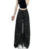 Hundreds of Work Jeans Women Fall High-waisted Loose Dragging The Ground Casual Drape Sense Wide-legged Pants Retro Baggy Long Jeans for Ladies