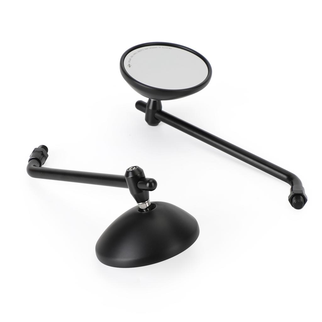 Mirror 3" Round Universal Black For Cafe Classic Bobber Chopper Custom Tracker