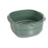 Transparent PET Plastic Multi-purpose Draining Basket - Drop-Resistant, Dustproof, Ideal for Vegetables & Fruits