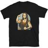 Swole Mona Lisa T-Shirt, Black, Medium