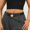 Heart-Shaped Women's Fashion Black Waist Belt for Jeans