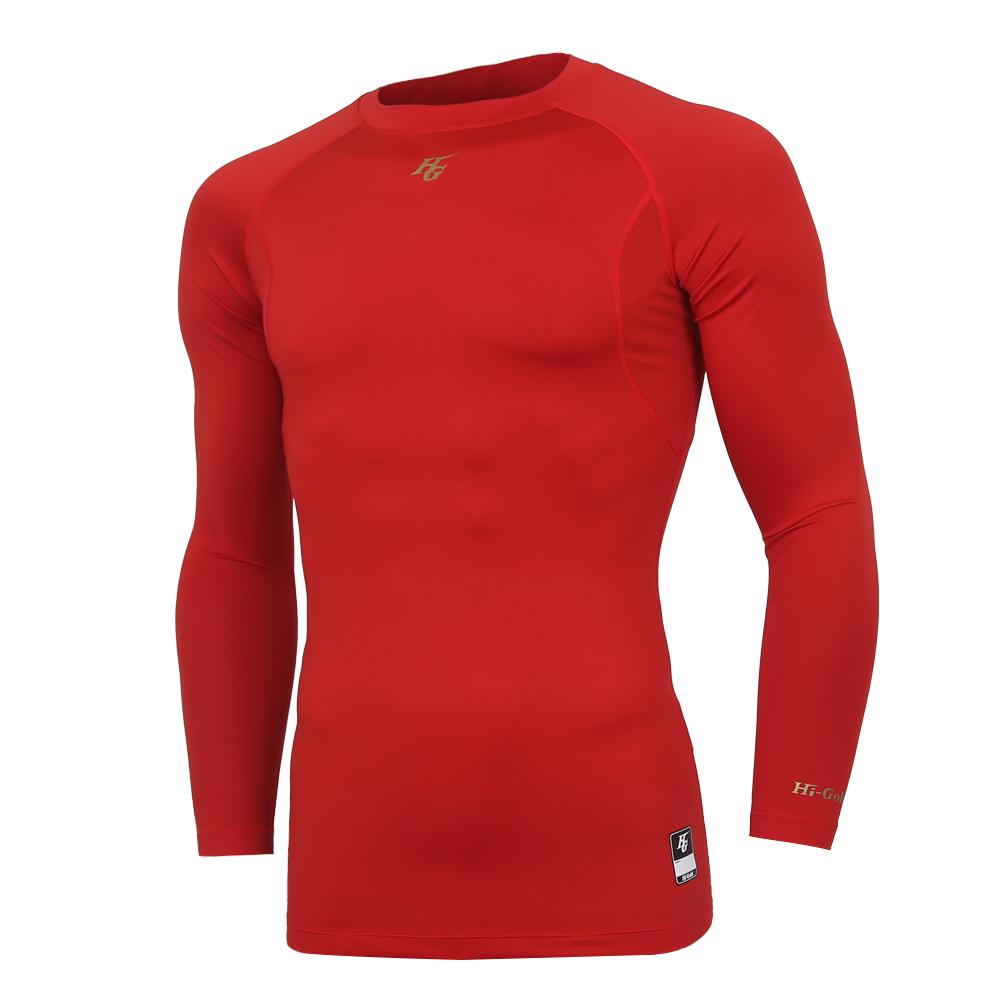 High Gold Basic Crew Neck Compression Undershirt (Red) Red/100