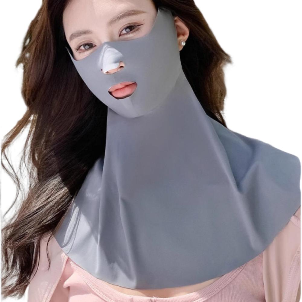Breathable Sun Protection Mask UV Protective Elastic Riding Face Cover Korean Style Thin Ice Silk Mask Outdoor Sports