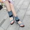 Flat Shoes 2025 Summer New Light Belt Buckle Cowboy Cool Boots Toe Rub High Comfortable High Top Roman Cool