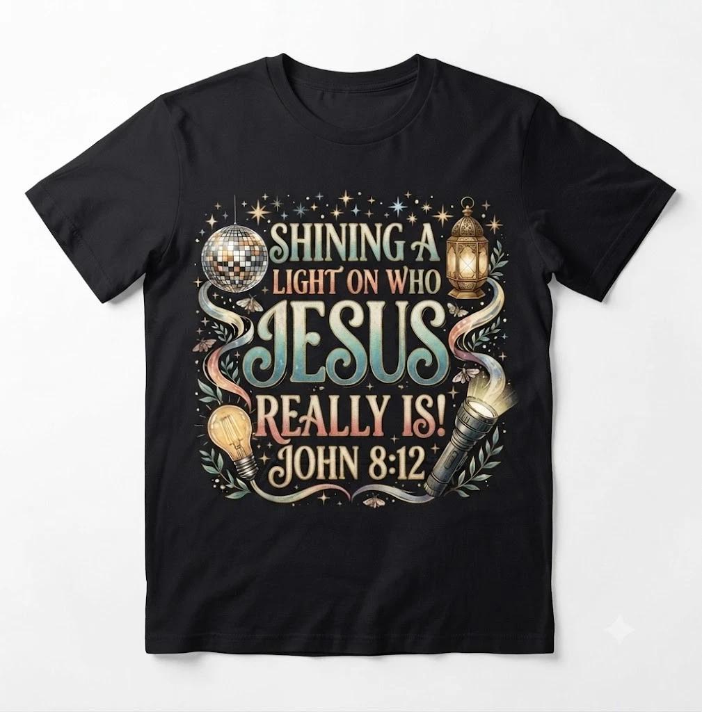 Shining A Light On Who Jesus VBS 2026 Vacation Bible School T-Shirt 4XL