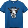 Goat Headphones T Shirt Funny Animal Music Lover Gift DJ Novelty Graphic Tee