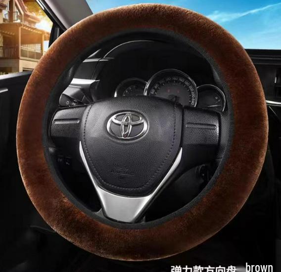 Men's & Women's Anti-Slip Winter Plush Steering Wheel Cover, O-Shape Fleece for Warmth