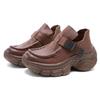 Fashion GKTINOO 2025 Spring New Thick Soled Retro Loafers Genuine Leather Sneakers Pumps Fashion Versatile Women's Platform Shoes