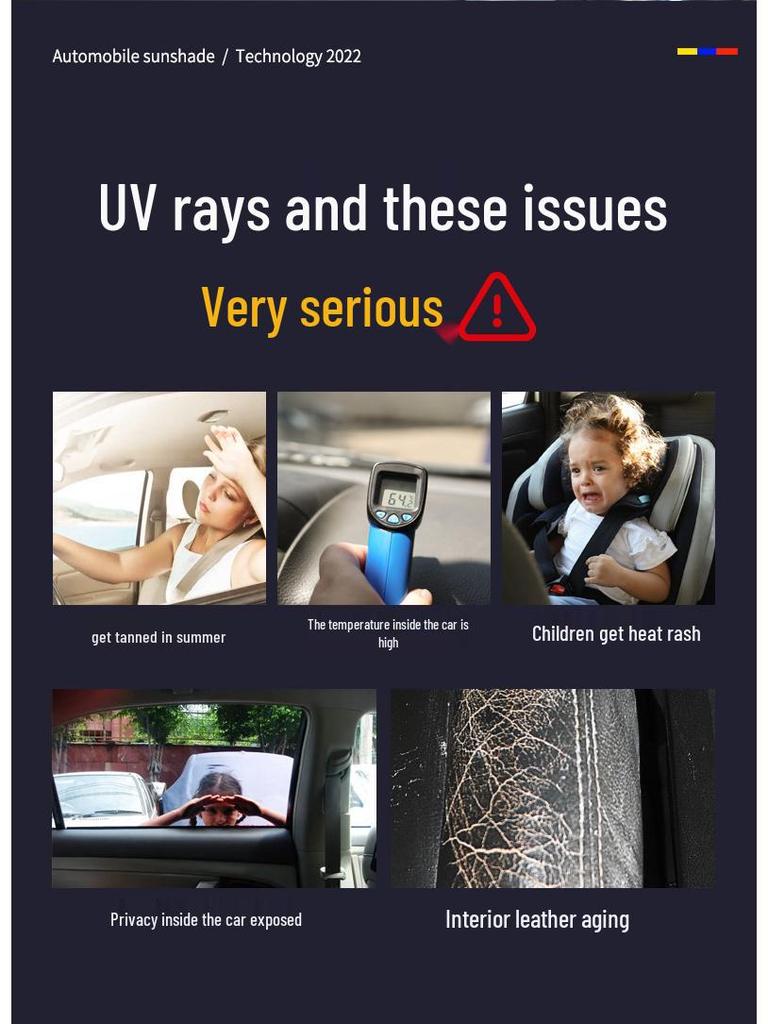 Magnetic Car Window Curtains: Sun Shades & Mosquito Repellent, Heat Insulation, Sun Block, Custom Fit for Specific Models, Free Shipping