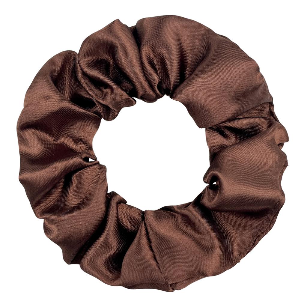 Seidensatin Scrunchies Damen Einfarbig Haargummi Elegant Pferdeschwanzhalter Gummiband Elastisches Haarband Haaraccessoires