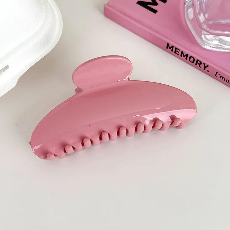 UXSL French Solid Color Temperament Semicircle Large Hair Claw Women Elegant Hair Clip Shark Clip Lady Barrette Hair Accessories
