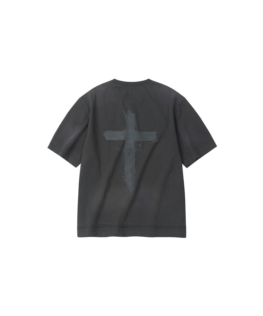 Sekeonmonollogeu Faded Layered Tee [Black]_Sets065Black