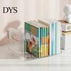 Desktop Document Storage Rack Clear Magazine Holder, 3/4-Compartment Desk Organizer, Vertical Bookend File Space Saving Book Stand for Students Sorter