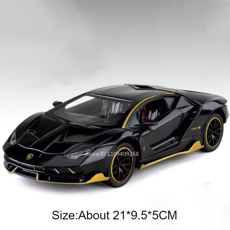 

1:24 Scale Lambor SCV12 LP770 Toy Car Model Alloy Diecast Sound Light Pull Back Doors Opened Vehicle Models Kid Educational Toys