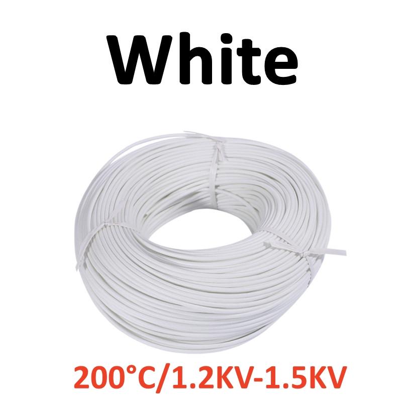 

Fiberglass Tube 1- 22mm Silicone Resin Coated Insulated Soft Chemical Glass Fiber Braided Sleeve High Temperature Pipe Wire Wrap 1M&1mm білий