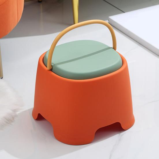 Kids Low Stool with Handle Stackable Heavy Duty Non-Slip Lightweight Footstool Home Living Room Bathroom Kindergarten Toddlers Step Stool