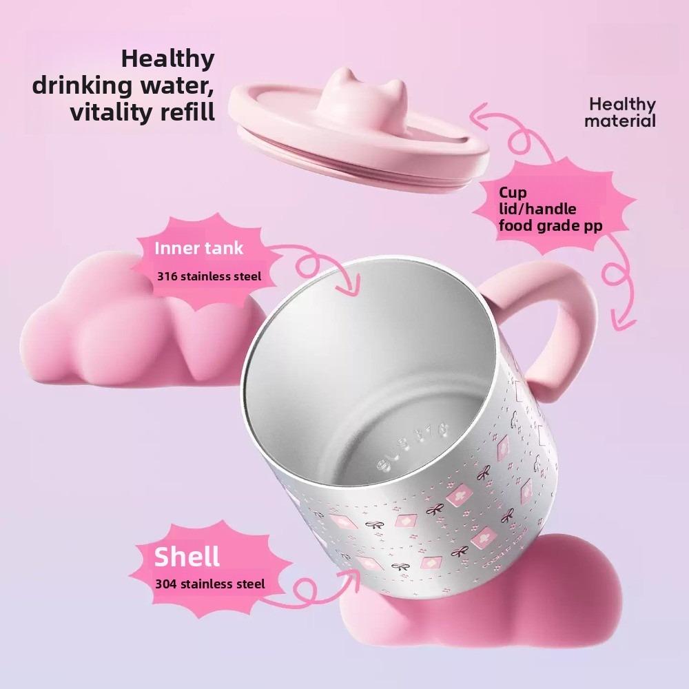 COOKER KING 450ml316Stainless SteelChildren's Drinking Water Cup with Scale Food Grade Metal WaterCup Suitable for School Family