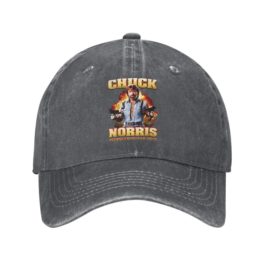 Greatest of All Time Chuck Norris Baseball Caps Vintage Distressed Cotton Snapback Hat Unisex Outdoor Unstructured Soft Caps Hat