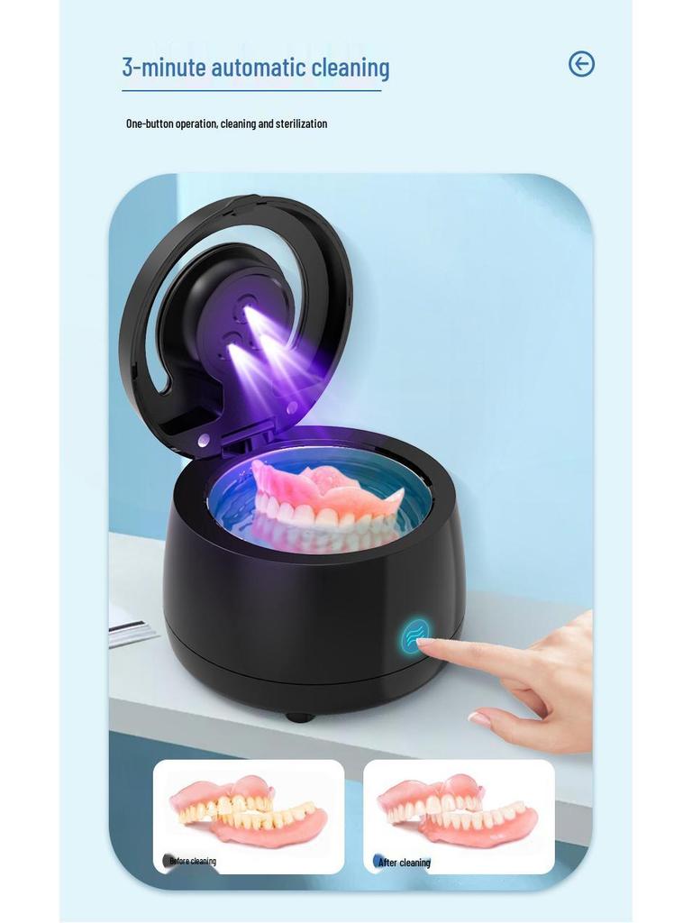 Ultrasonic Denture & Aligner Cleaner Sterilizer: Antibacterial & Invisible Orthodontic Disinfectant