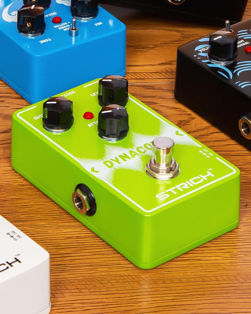 STRICH DYNACOMP Guitar Compressor Essential Pure Analog Effect Pedal for Electric Guitar True Bypass Pedal, & Bass, 3-Knob Control,