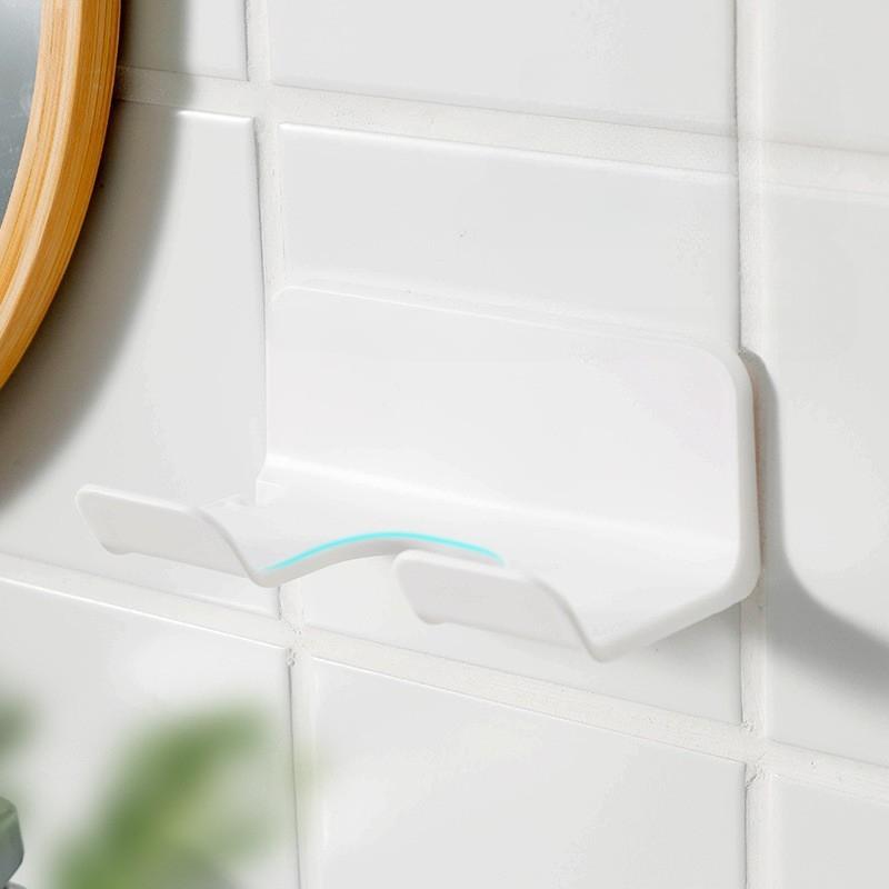 1Pc Hair Dryer Rack, Shelf, Bathroom Storage Rack, Wall-mounted Non-marking, Simple and Non-punching Electric Hair Dryer Hanger.