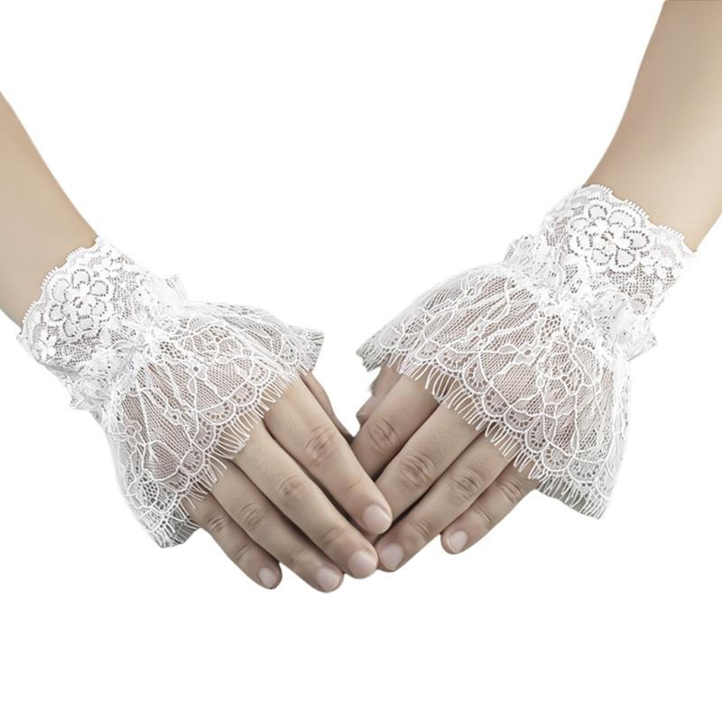 Wrist Cuffs Flared Ruffled Cuffs for For Hoodie Sweater False Sleeve Ornament Detachable Sleeves Cuffs Tulle