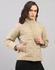 Monte Carlo Women's Regular Fit Self Design Stand Collar Full Sleeve Jacket