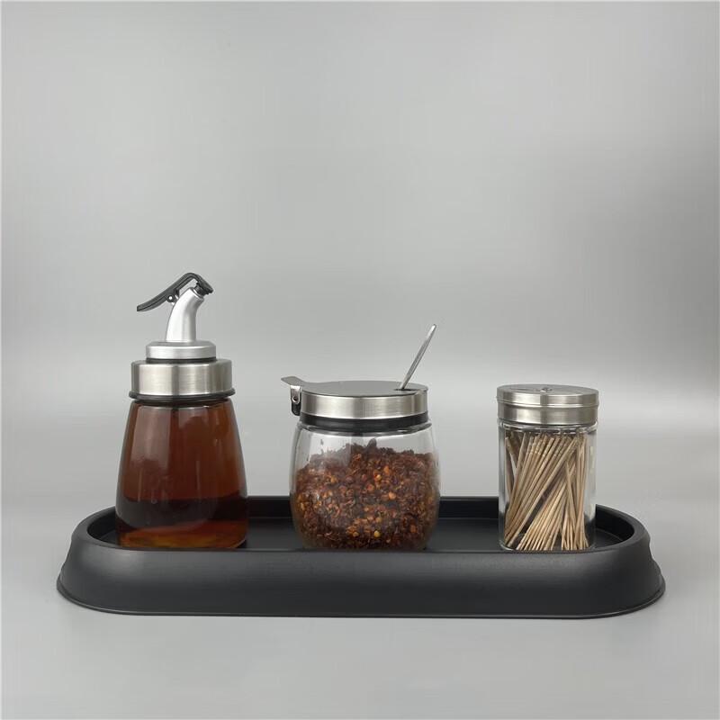 Glass Dining Table Condiment Set