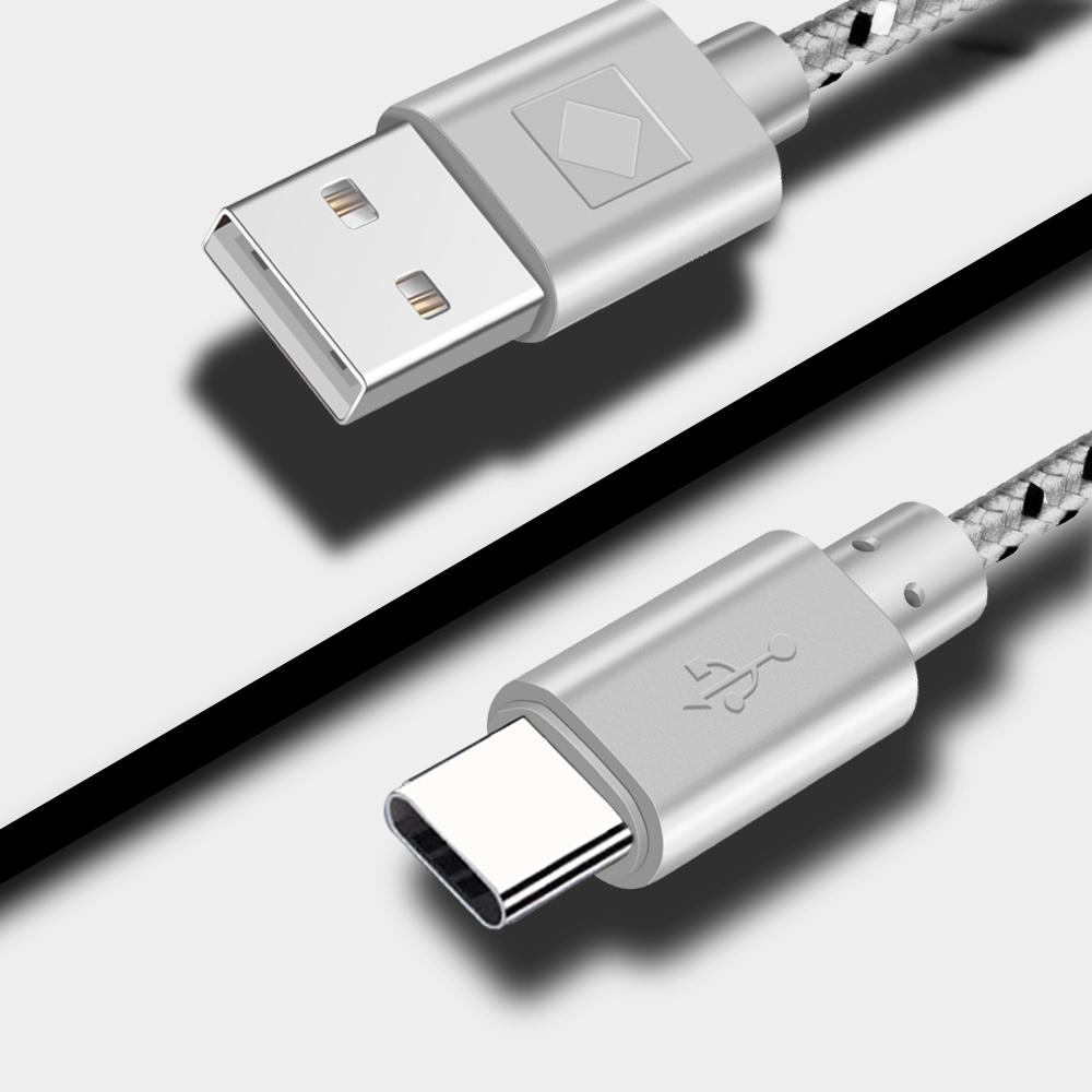 2.4A USB Type C Cable Fast Charging Nylon Braided Data Cable For Xiaomi 13 Huawei P60 Samsung S23 iPad USB C Phone Charger Wires