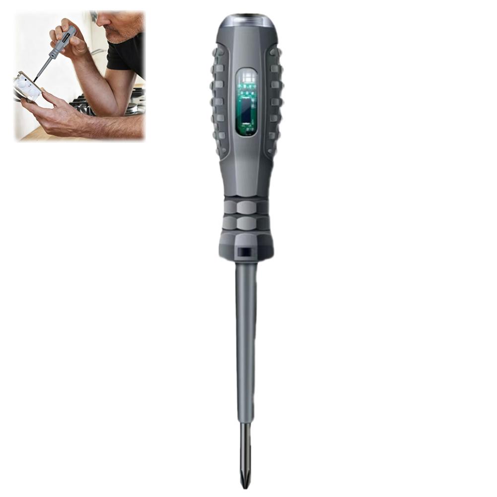 Multifunctional Electrician Test Screwdriver AC Non-contact Induction Test Pen Voltage Tester 70-600V Red Green Induction Lights