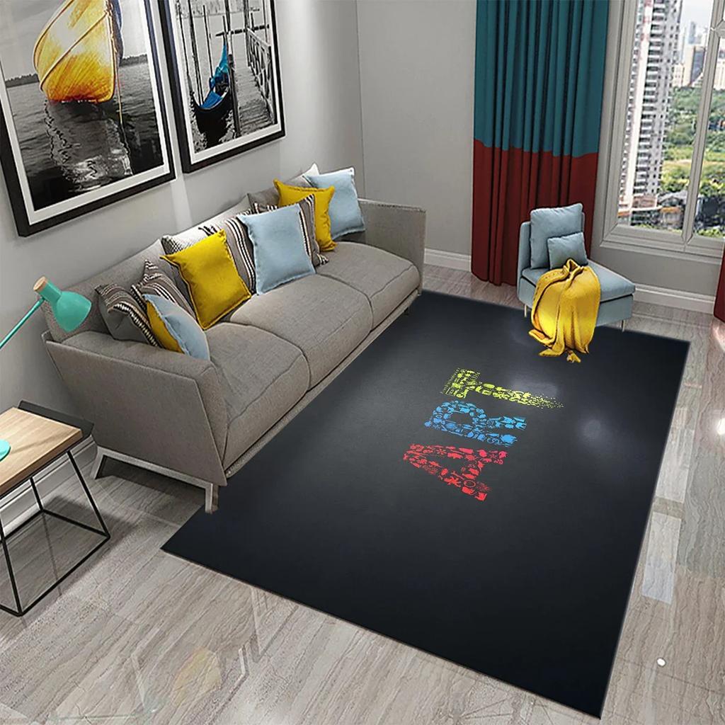 3D Letter Art Carpet Kitchen Bathroom Entrance Door Anti-Slip Mat Carpet Doormat Living Room Bedroom Home Decor Floor Mats Rug