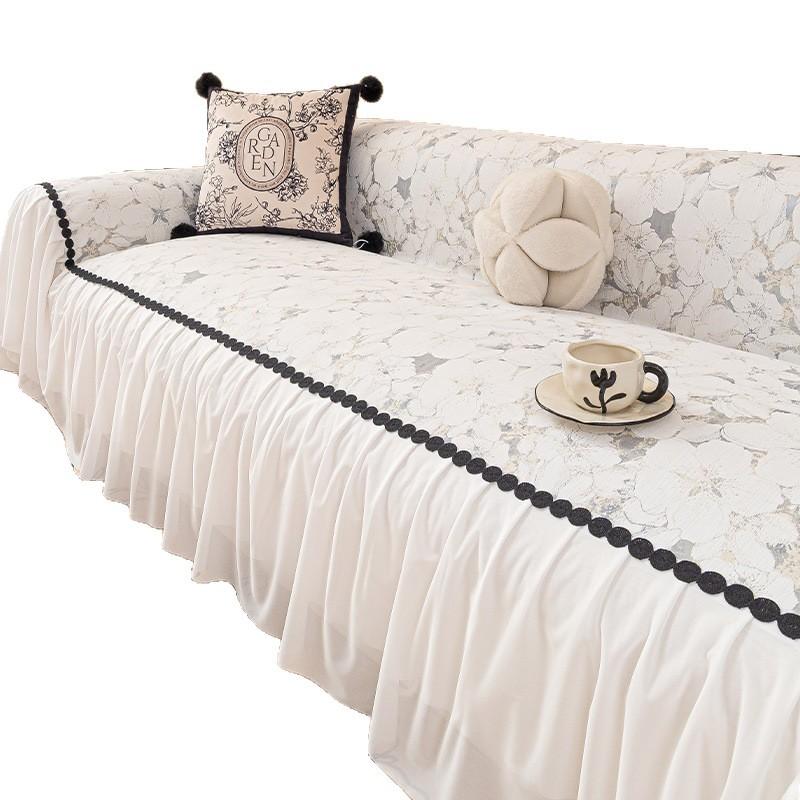 Chenier Skirt Sofa Cover, Universal In All Seasons, High-end Sofa Towel, Non-slip and Anti-cat Scratch Full Cover Sofa Cover