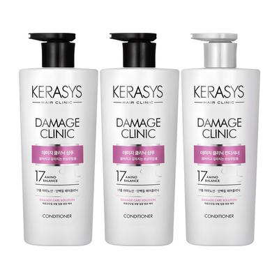 Kerasys Damage Clinic Shampoo 750ml 2er-Set + Spülung 750ml, 1 Set