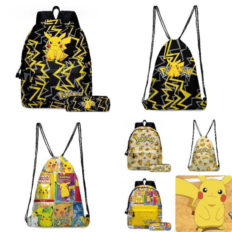 Süße Cartoon Pikachu Kordelzugtasche Trendiger Polyester Rucksack Für Sport In Mehreren Farben Erhältlich