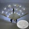 Light Up Folding Fan Lolita Dance Stage Performance Hand Fan LED Retro Dark Red Black Rose Fans Wedding Party Photograph Prop