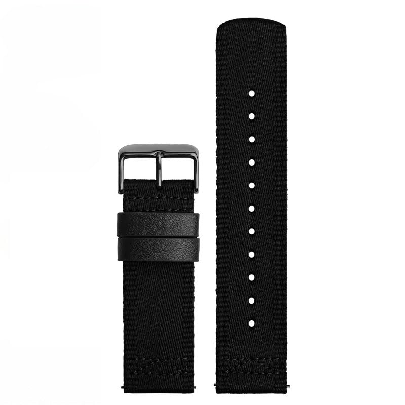 [Zealbeaty] Military Green Canvas Nylon Watch Band 24mm for PRG-600YB PRW-6600 PRG-650, Durable Replacement Strap (Black buckle, 24mm)