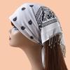 Shimmering Fringed Bandanas Scarf for Party Fashionable Cashew Flower Head Scarf for Women Men Club Party Costume Props