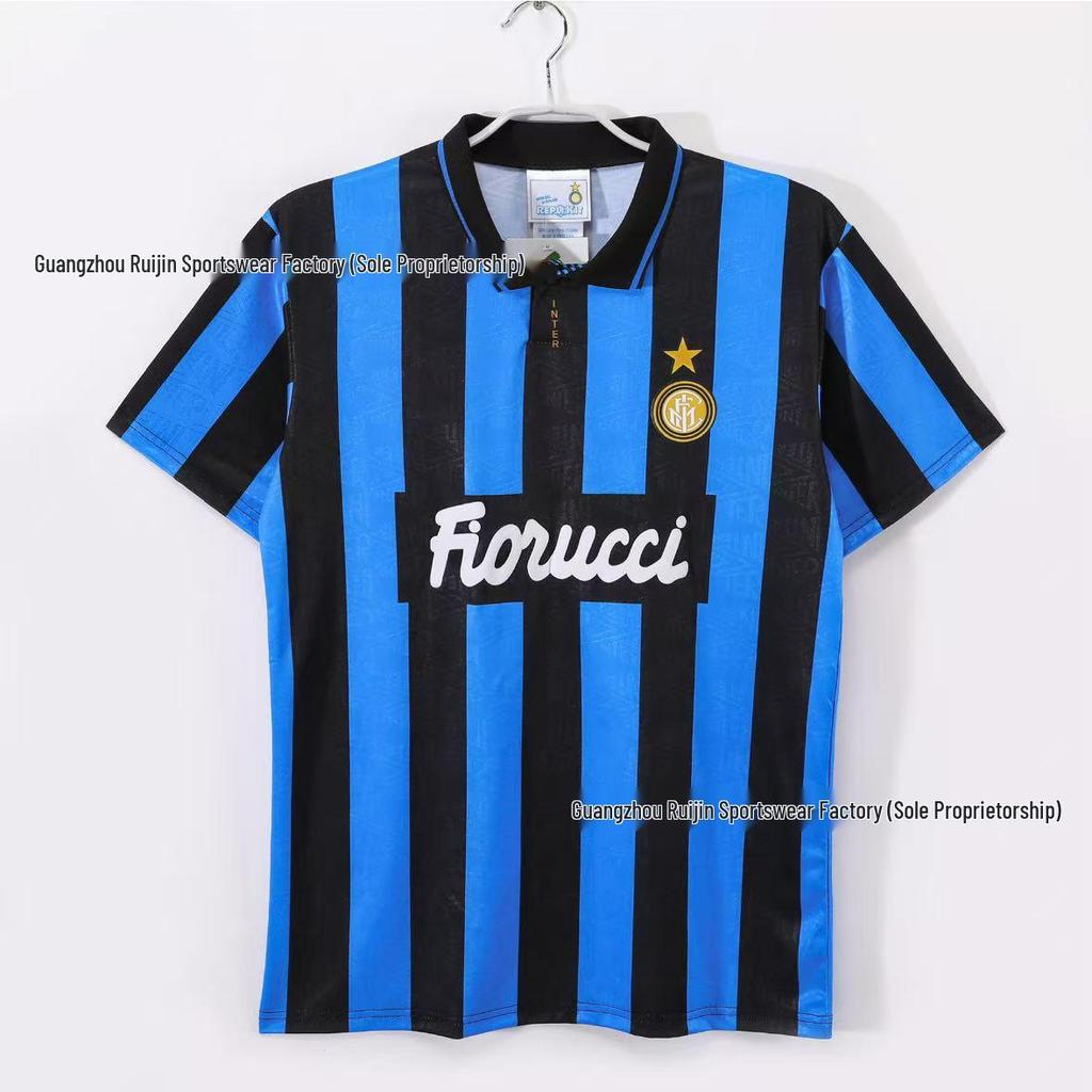 Maglia da Calcio Retrò Uomo AC Milan/Inter Milan/Juventus - Manica Corta Estiva, Ampia e Traspirante.