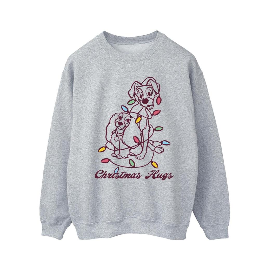 Disney Mens Lady And The Trump Christmas Hugs Sweatshirt