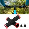 2pcs Bike Grips Rubber Anti Slip   Handlebar with Plastic Covers for 22mm Road Mountain   Replacement