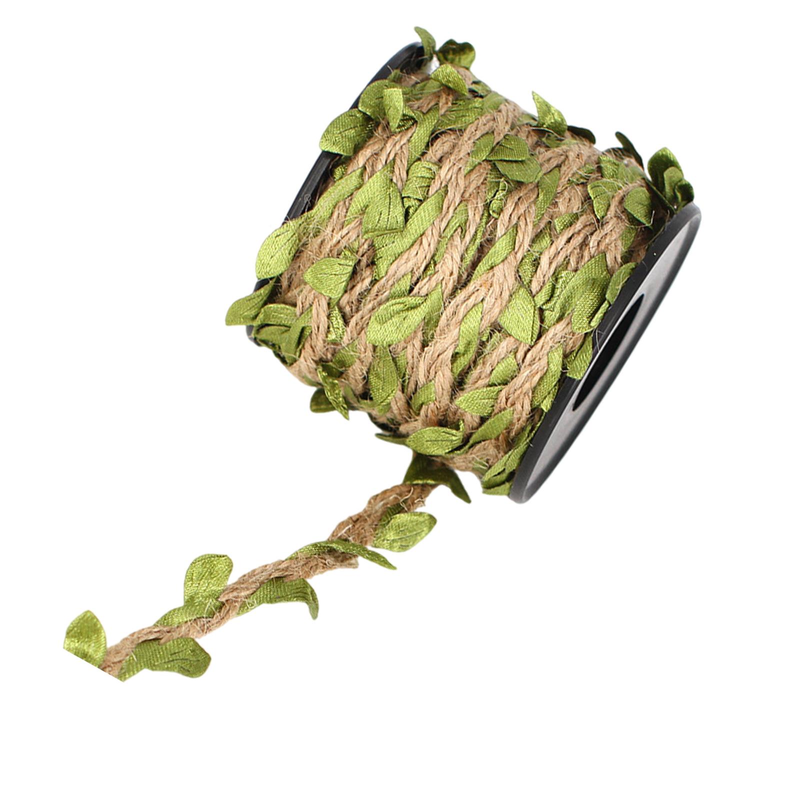 

Натуральный шпагат 32,8 фута Искусственная лоза Лист Веревка Джутовая веревка для подвешивания Упаковка Свадебное украшение Садоводство зелёный