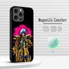Classic Saint Seiya Cool Anime Design Phone Case For iPhone 16 15 14 13 12 11 Plus Pro Max  High-end Luxury Magsafe Sheepskin