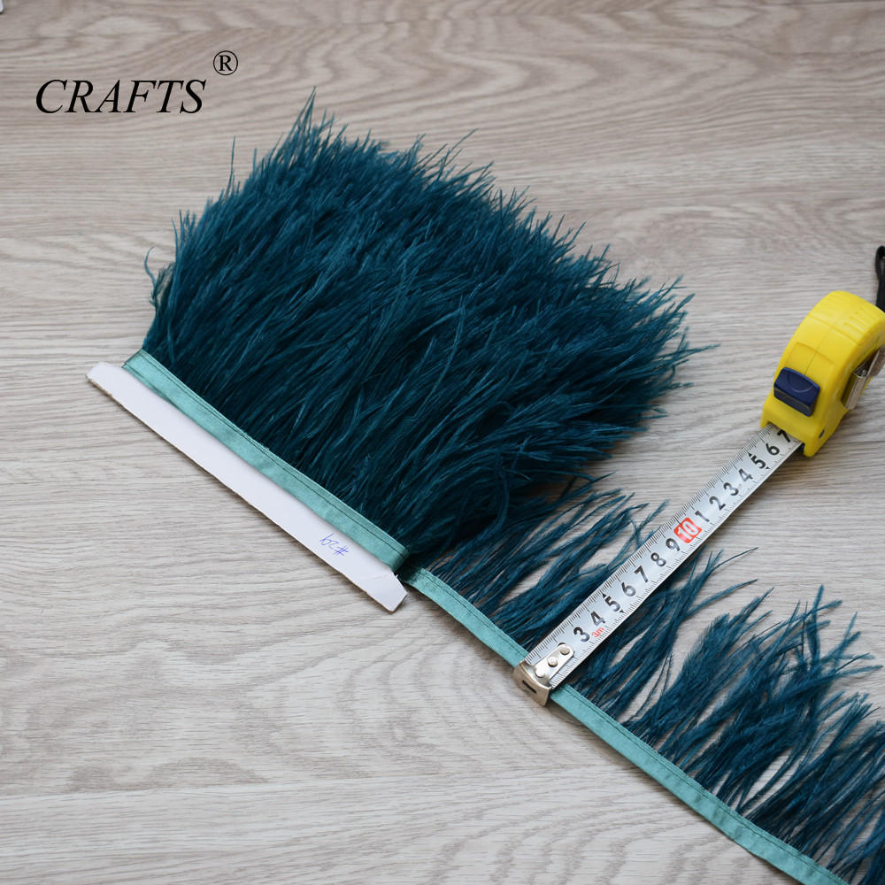 Feather2023 hot! Fluffy and beautiful 5-10M long ostrich hair feather trim cloth sideband 8-10cm wide / DIY sewing clothing accessories