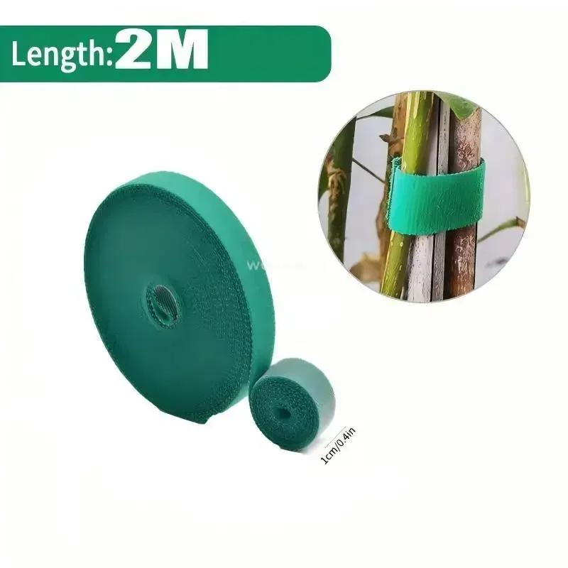 2/5M Legătură Cablu Nailon Autoadezivă pentru Plante Verde Ajustabilă Suport Buclă Cârlig Plante Sfoară de Grădină Bandaj Reutilizabilă Bandă de Fixare Rapidă