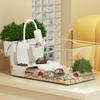 Turtle Tank with climbing spot & flower pot Transparent Reptile Terrarium Habitat Decorative Small Crab Feeding Basking Habitat