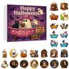 2025 Halloweenská sada ozdob s duchem a knihou 24denní adventní kalendář 2D akrylový kalendář s odpočítáváním čtení pro party dekoraci